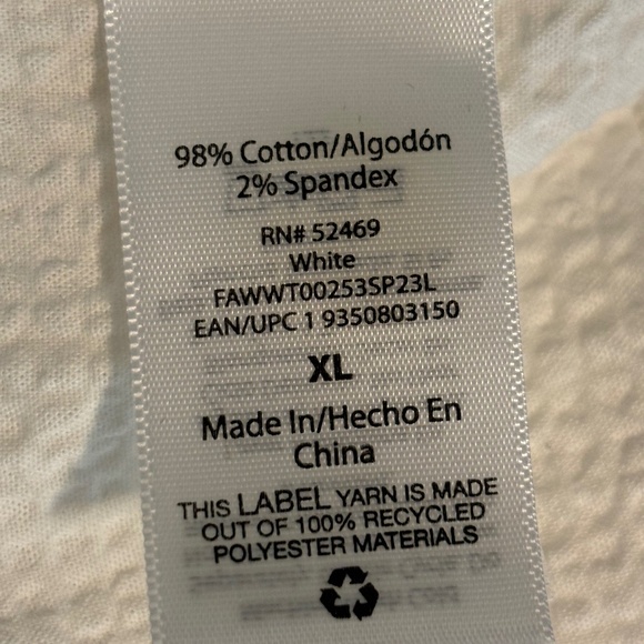 Free Assembly White Gathered Button Down Cotton Long Sleeve Top Women's … - Picture 11 of 14